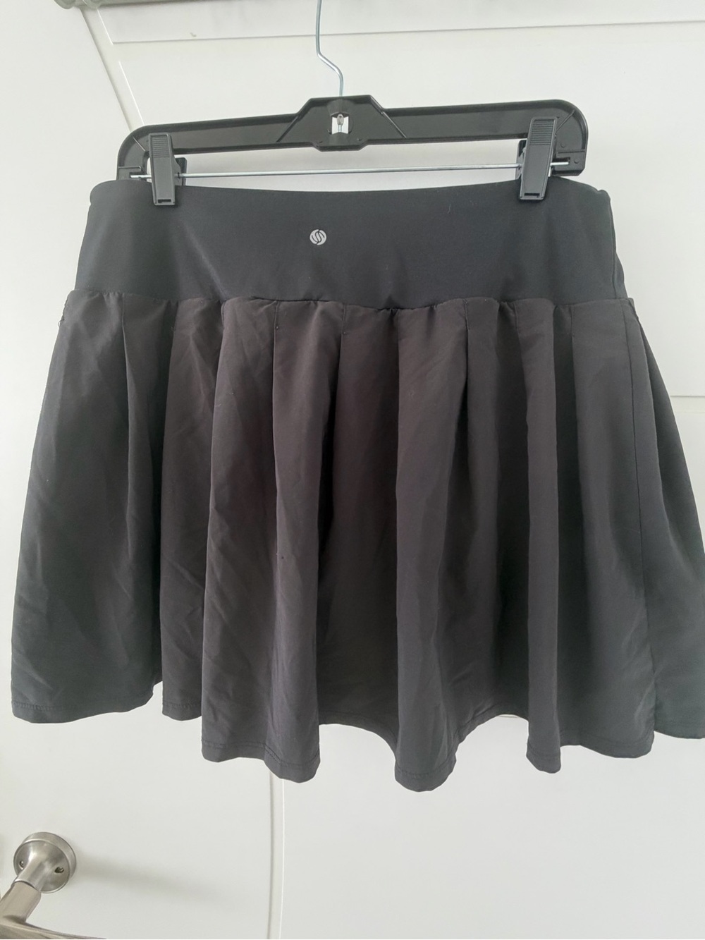 Stretch the rules Black Pleated Athletic Skirt skort